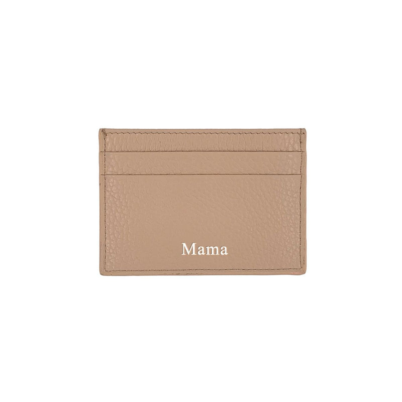 Card Holder Grained Leather | Beige