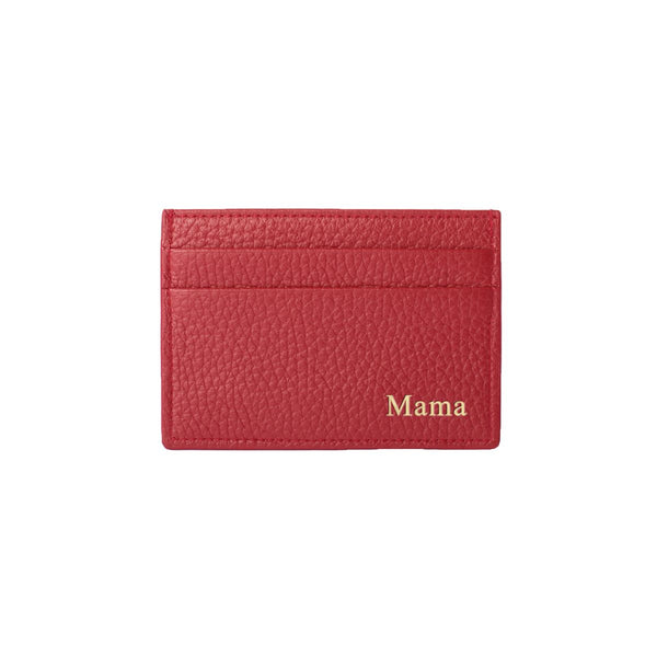 Cardholder Grained Leather | Scarlet