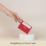 Cardholder Grained Leather | Scarlet