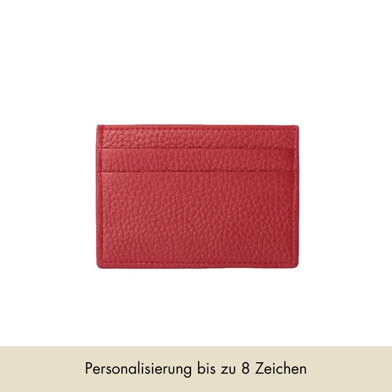 Cardholder Grained Leather | Scarlet