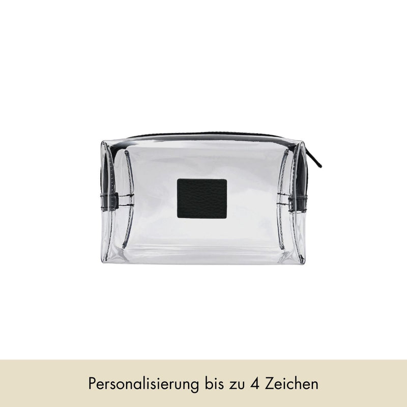 Kosmetiktasche genarbtes Leder von Mersor Studio in schwarz bei Mersor