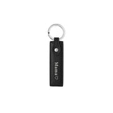 Keycharm Classic Grained Leather | Black & Silver