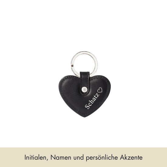 Keycharm Heart | Black & Silver