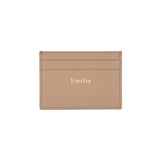 Card Holder Grained Leather | Beige